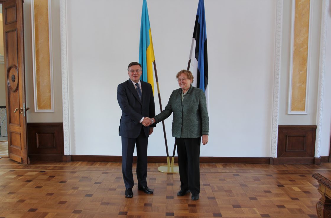 Riigikogu esimehe Ene Ergma kohtumine Ukraina välisministri Leonid Kozharaga